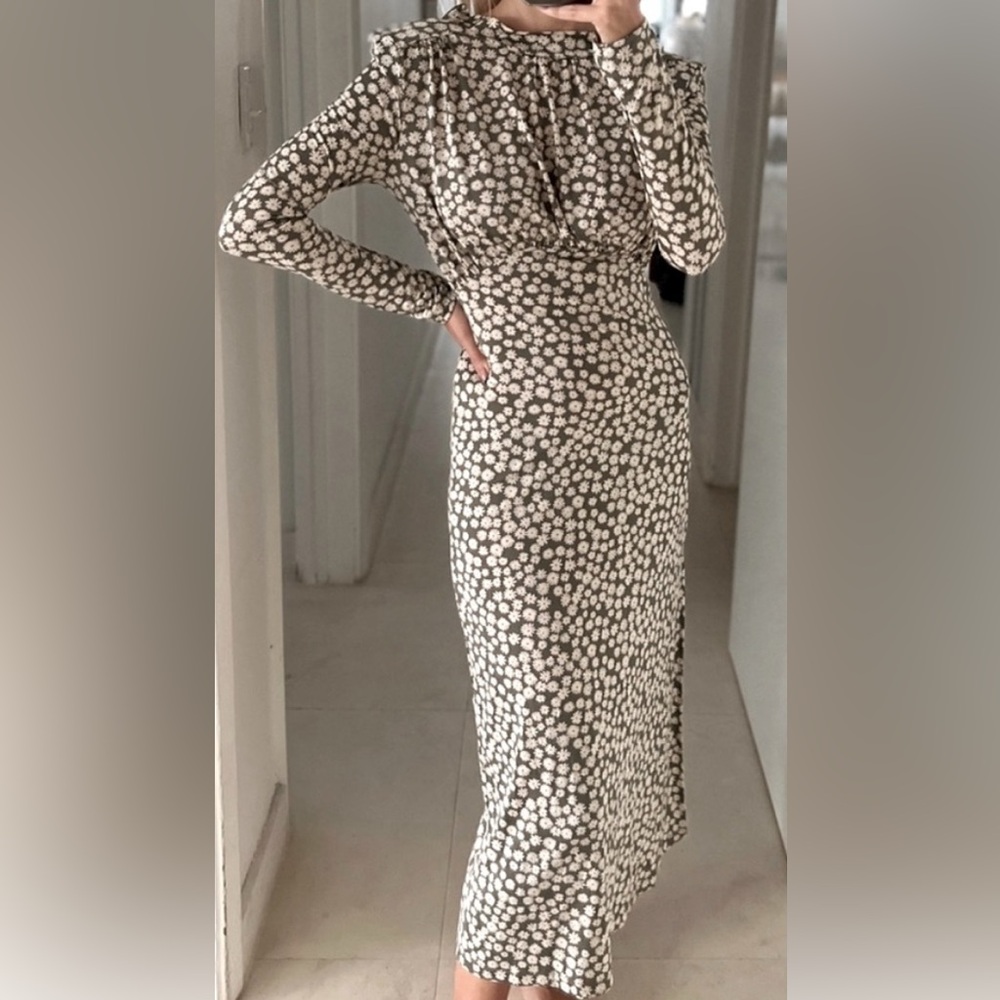 NWT Mango Black and White Bodycon Midi Dress